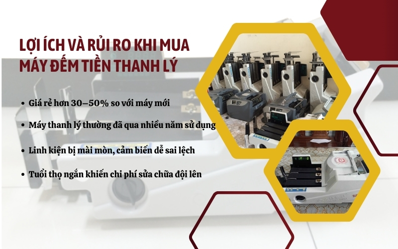 Lợi ích và rủi ro khi mua máy đếm tiền thanh lý